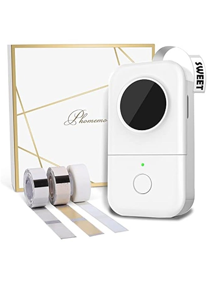 phomemo Label Maker Machine with Tape, D30 Portable Bluetooth Label Printer for Storage, Barcode, Mailing, Office, Home, Organizing, Mini Sticker Make with Multiple Templates, with 3 Rolls - Image 1