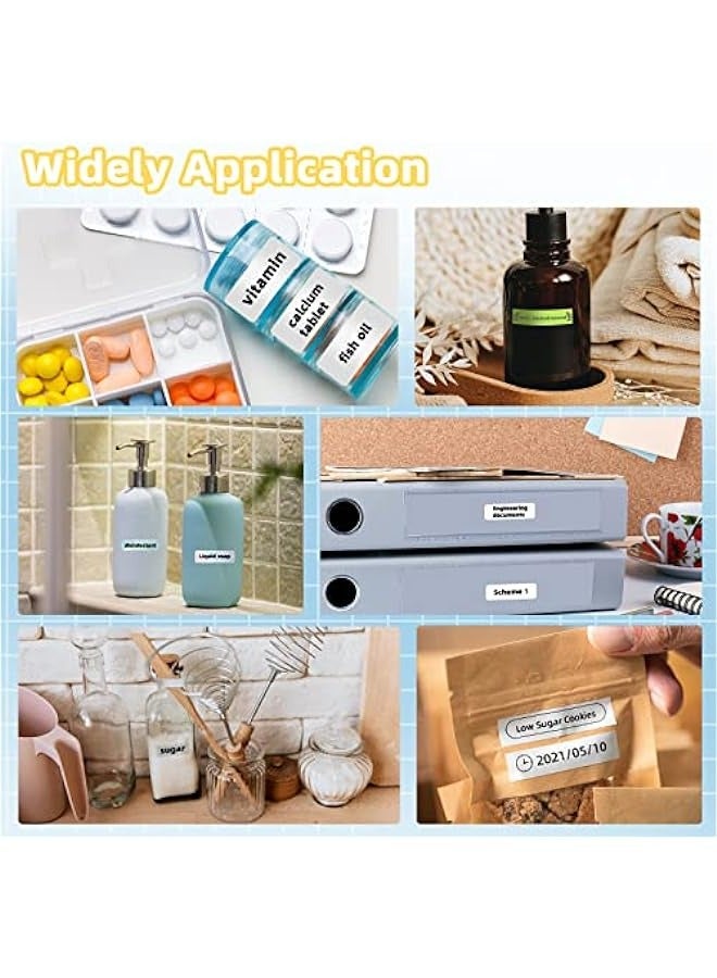 phomemo Label Maker Machine with Tape, D30 Portable Bluetooth Label Printer for Storage, Barcode, Mailing, Office, Home, Organizing, Mini Sticker Make with Multiple Templates, with 3 Rolls - Image 3