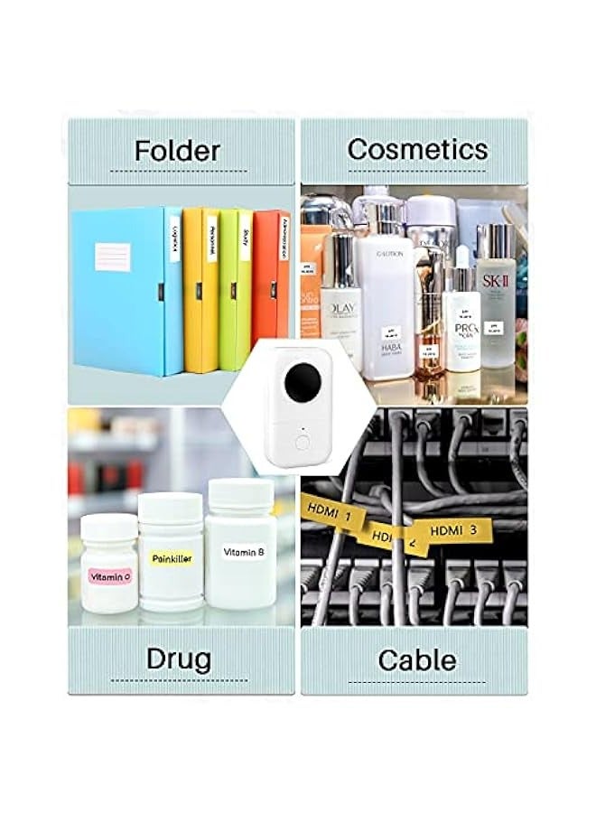 phomemo Label Maker Machine with Tape, D30 Portable Bluetooth Label Printer for Storage, Barcode, Mailing, Office, Home, Organizing, Mini Sticker Make with Multiple Templates, with 3 Rolls - Image 4