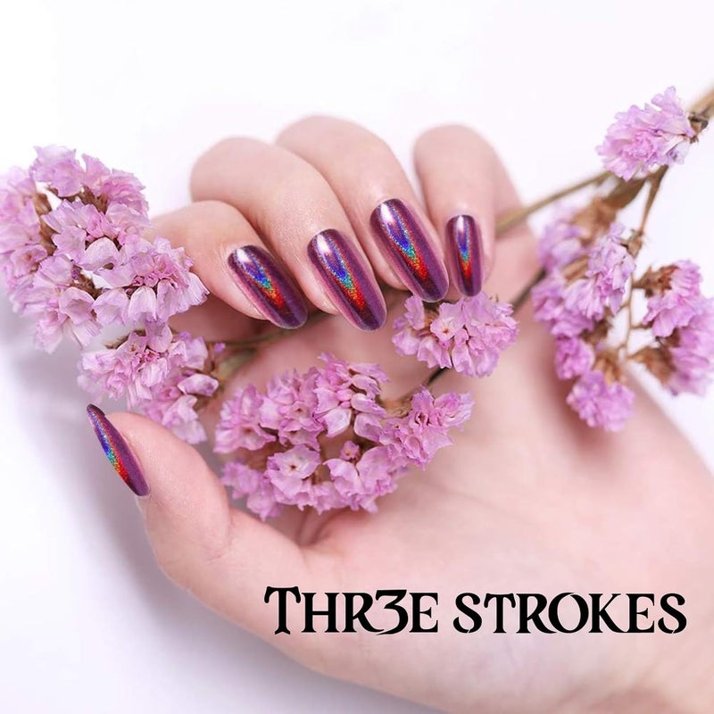 THR3E STROKES Chrome Nail Powder Metallic Mirror Glitter Effect Pigment Iridescent Aurora Mermaid Pearl Dust Kit for Gel Polish Nail Art Decoration Resin Craft Arylic Powder 20 - Image 3