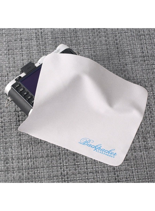 Backpacker Camera Screen Lens Wiping Cloth Glasses Cloth Computer Mobile Phone Screen Island Silk Cleaning Cloth Product-Color:Small (14.5*17.5cm) Gray  - Image 1