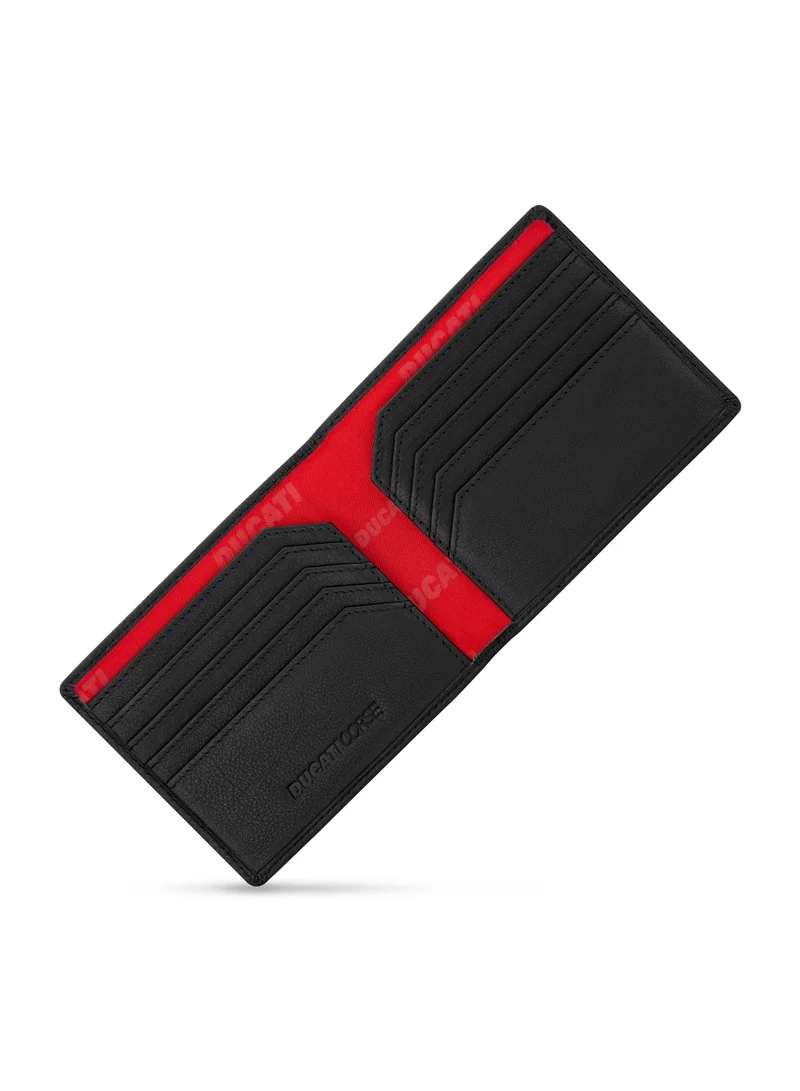Ducati Corse Ducati Corse Elegante Genuine Leather Wallet, Black