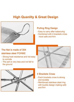 PYC Portable Fire Pit Outdoor 22 Inch Camping Fire Pit Foldable Steel Mesh Fire Pits Fireplace  - Image 3