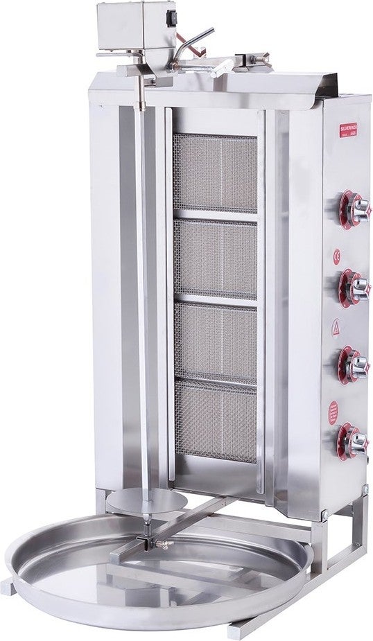 Işıkgaz Silverinox Natural Gas 4-Radiant Top Engine Doner Grill  - Image 2