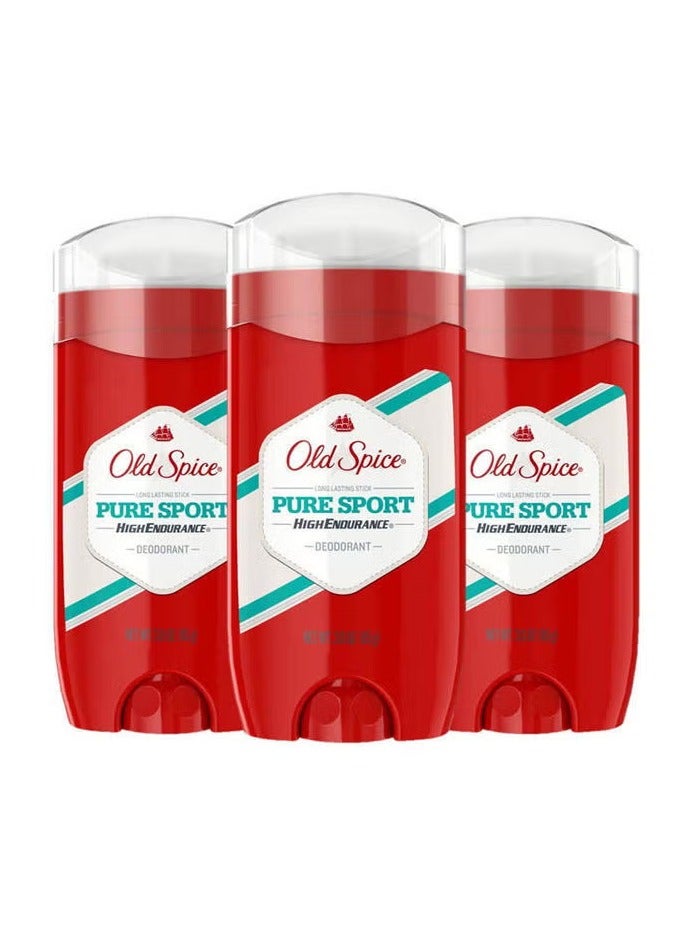 Old Spice Pure Sport High Endurance Deodorant 63g x 3pcs  - Image 1