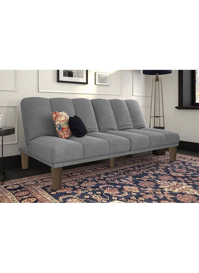 صوفة ديباج سوسو | 3 - مقاعد صوفا من المخمل 180x84x94 سم  - رمادي - Image 1