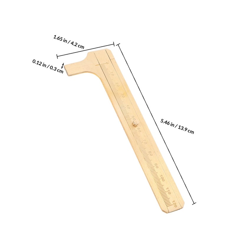 Brass Vernier Caliper 120mm Double Scale Precision Pocket Measuring Tool for Jewelry Coin - Image 3
