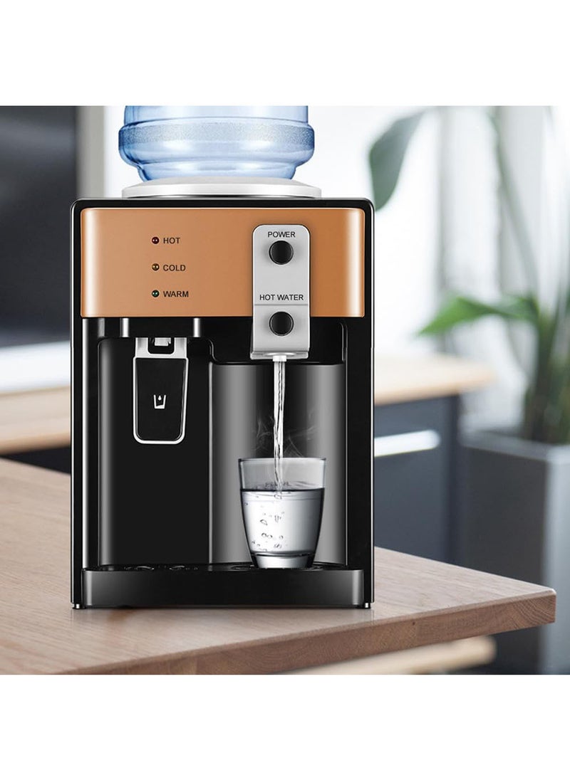 HUA Water Dispenser, Top Loading Water Cooler for 1.2 to 5 Gallon, 3 Temperature Settings Room Temperature Water Cold Hot Water Dispenser, Bedside Water Dispenser for Home, Office, Dormitory Use  - Image 3