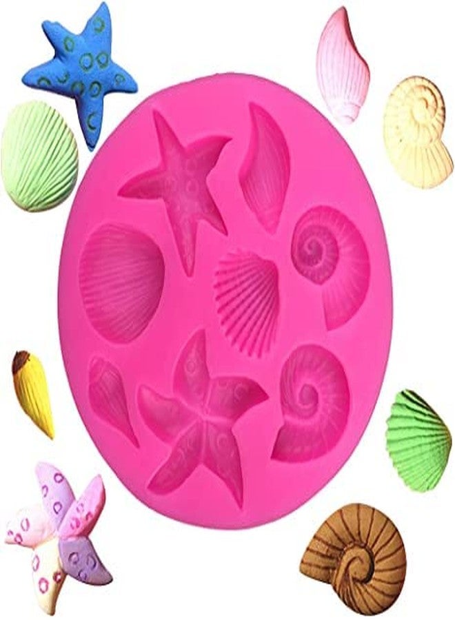 MATIN IMPEX Marine Theme Seashell Conch Starfish Fish Silicone Mold for DIY Under The Sea Style Handmade Fondant Candy Chocolate Desserts Ice Cube Soap Biscuit Plaster Cupcake Topper Cake Decor (CFM128) - Image 4