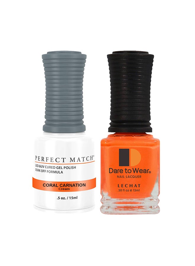 Perfect Match Gel Nail Polish + Nail Lacquer 2x15ml - Soak Off UV LED Lamp Manicure Nail Art Gel Nail Polish PMS97OO1 - Image 1