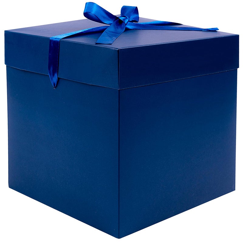 Elephantpackage Medium Gift Box with Lids Ribbon and Paper Filler for Men Boys Birthday Fathers Day Bridal Shower Wedding Baby Shower  Collapsible 87 1 Pack Royal Blue