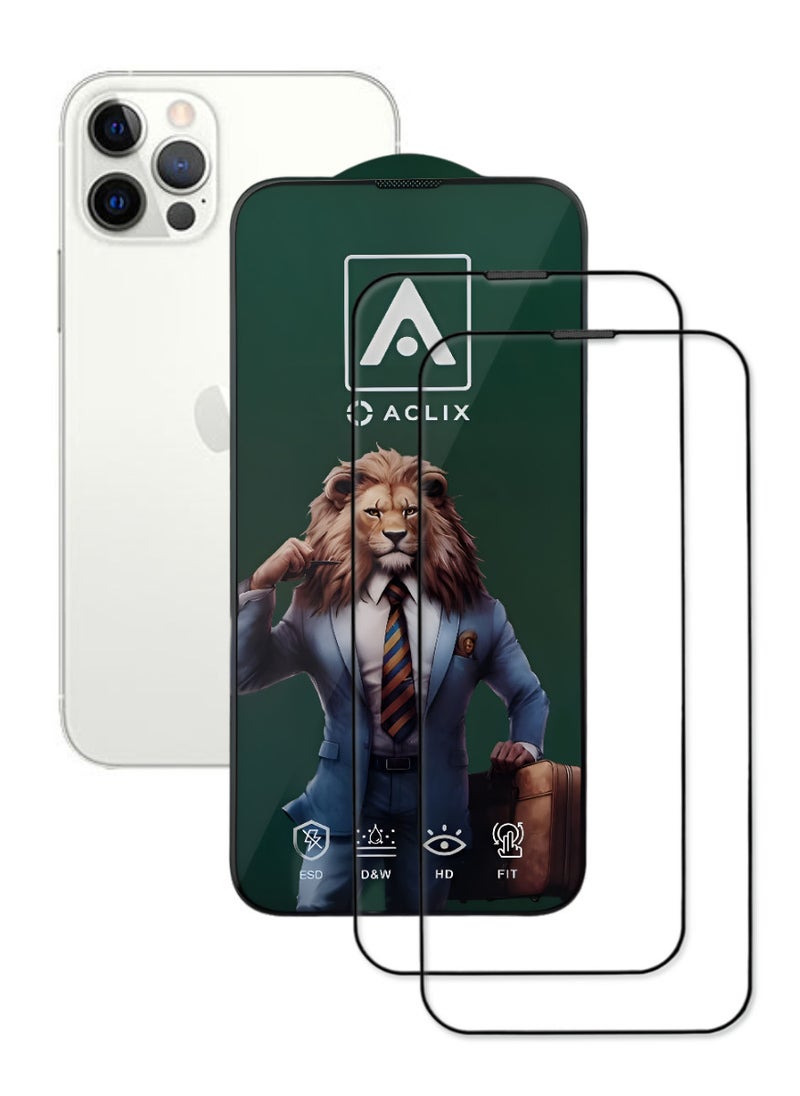 ACLIX 2 Pieces Antistatic ESD Dustproof Premium Quality High Definition Tempered Glass Screen Protector Designed For  iPhone 11 Pro Max - Image 1