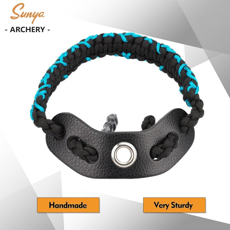 Sunya Archery Bow Wrist Sling, 550 Paracord Strap Comfortable on Hand.100% Full Grain Leather Yoke, Multiple Camo Colors.Fit Compound Bow Stabilizer & Recurve. - Image 5