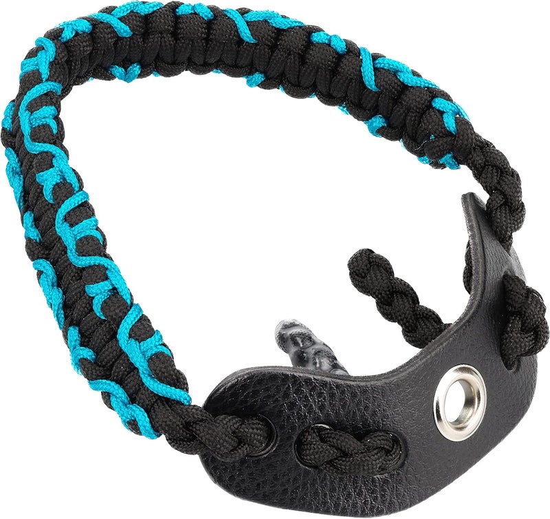 Sunya Archery Bow Wrist Sling, 550 Paracord Strap Comfortable on Hand.100% Full Grain Leather Yoke, Multiple Camo Colors.Fit Compound Bow Stabilizer & Recurve. - Image 1