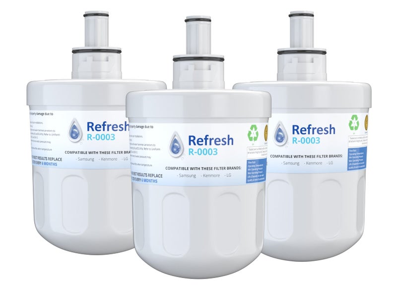 ريفريش استبدال التحديث لجهاز Samsung Aqua-Pure Plus Da29-00003G Da29-00003A Da2900002B Da2900003 Da2900003F Da290002 Hafcu1 Hafin2 وWaterdrop Wd-Da-29-00003G فلتر مياه الثلاجة (3 عبوات) - Image 1