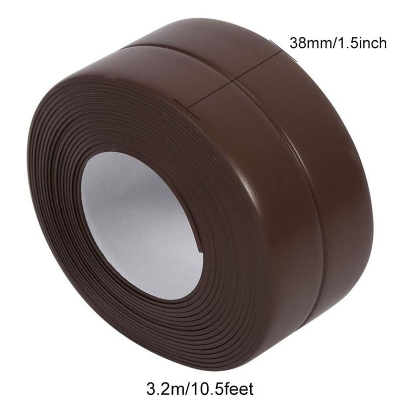 Trifecta Strip Sealant Tape, Self Adhesive Waterproof Bath Sealant, Kitchen Sink Basin Edge Shower, Self Adhesive Bathtub and Sink Wall Toilet and, Bath and Wall Gasket Strip (Brown, Big, Pack of 1) - Image 2