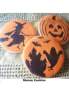 Designer Stencils Designer Stencils C198 Halloween Candy Stencils (Small), Witch - Jack-o-lantern - Ghosts, Beige/semi-transparent  - Image 4