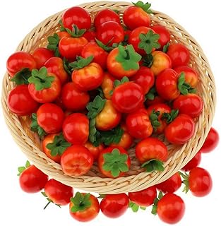 Gresorth 40pcs Mini Artificial Tomato Decoration Fake Fruit Home Party Christmas DIY Material - 3.5 cm - Image 1