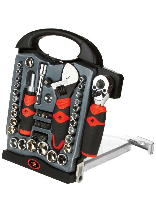 ACE 45-Piece 6-Point Stubby Socket and Tool Set Multicolour 25.654 x 21.59 x 4.064 cm W39000 - Image 1