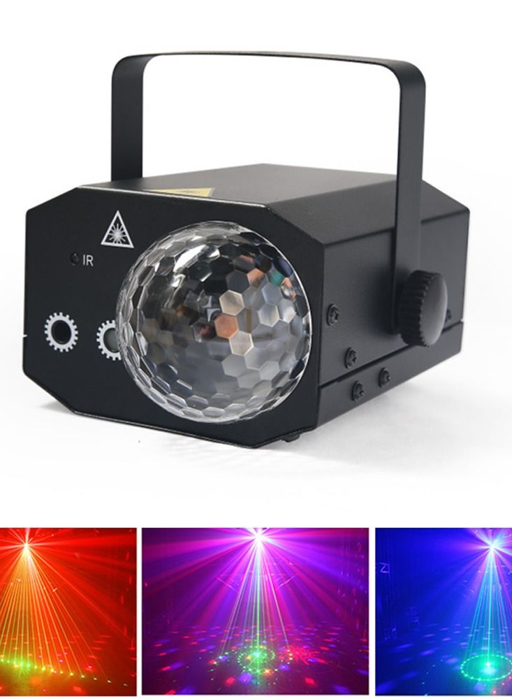 Crony 16 نمطًا من مصابيح الليزر السحرية LED RGB DJ Disco Projector مع جهاز تحكم عن بعد لإضاءة الحفلات الداخلية بالليزر - Image 1