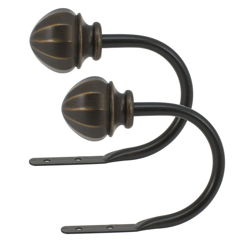 Decopolitan Facet Ball Curtain Holdback Pair, Vintage Bronze - Image 1
