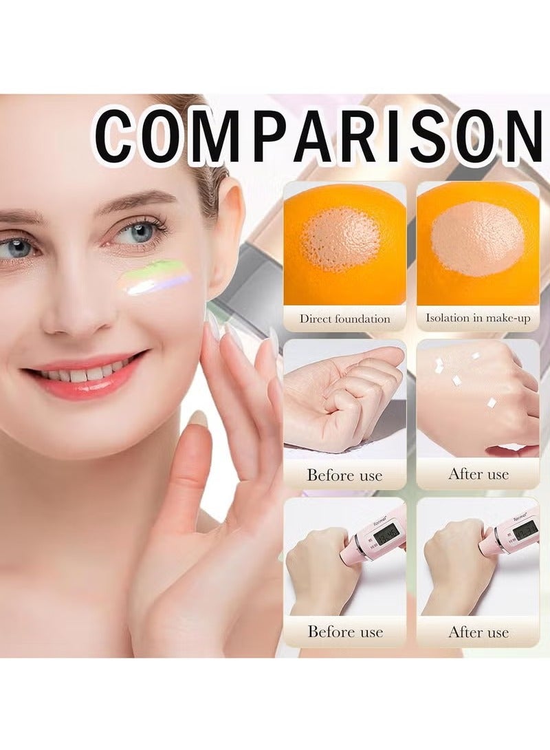 SADOER One Step Color Corrector Tricolor Primer for Face Before Makeup SPF 50 Face Moisturizing Isolation Cream Sweatproof and Oil Control Brightening Daily Primer CrueltyFree - Image 3