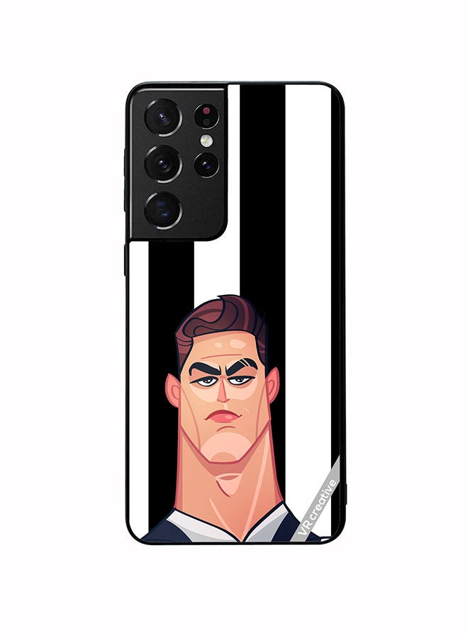 VR CREATIVE Protective Case Cover For Samsung Galaxy S21 Ultra 5G Cr7 Design Multicolour - Image 1