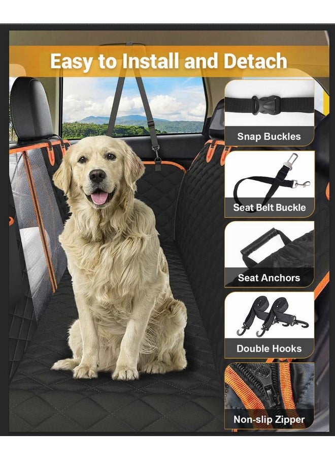 Victoper - Dog Car Seat Cover, 600D Heavy Durable Dog Seat Cover For Back Seat, 100% Waterproof Scratch Proof Nonslip Dog Hammock For Car With Side Flap, Pet Back Seat Covers For Cars Sedan Suv Trucks - Image 1