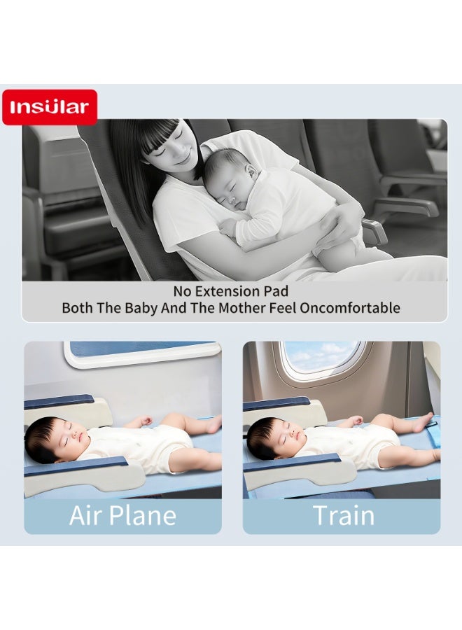 انسولار سرير طائرة للاطفال، تمديد مقعد الطائرة للاطفال، خفيف الوزن وقابل للطي، مسند قدم طائرة للاطفال، مقعد تمديد طائرة للاطفال للاستلقاء والراحة، لا غنى عنه للسفر - Image 4