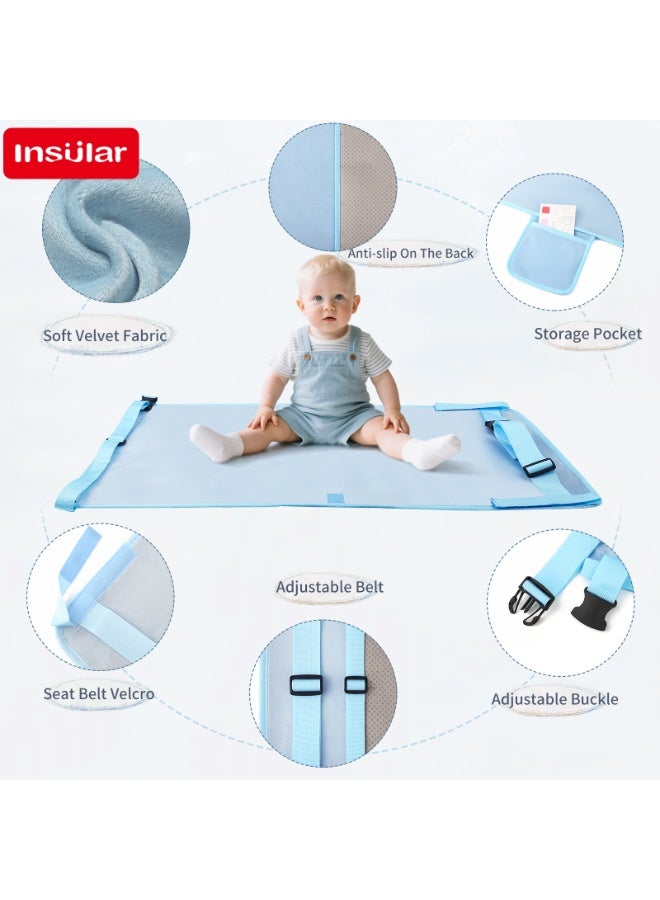 انسولار سرير طائرة للاطفال، تمديد مقعد الطائرة للاطفال، خفيف الوزن وقابل للطي، مسند قدم طائرة للاطفال، مقعد تمديد طائرة للاطفال للاستلقاء والراحة، لا غنى عنه للسفر - Image 2