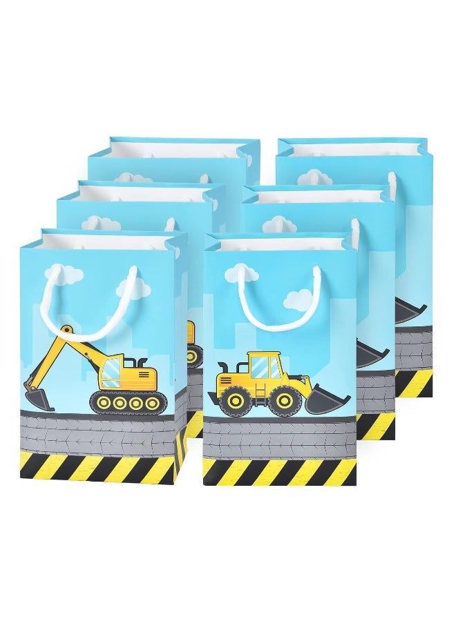 Wernnsai WERNNSAI 16PCS Construction Goodie Bags - Construction Birthday Party Favors Bags for Kids Boys Construction Party Supplies Dump Truck Tote Bags Candy Treat Gift Storage Bags Birthday Baby Shower  - Image 1