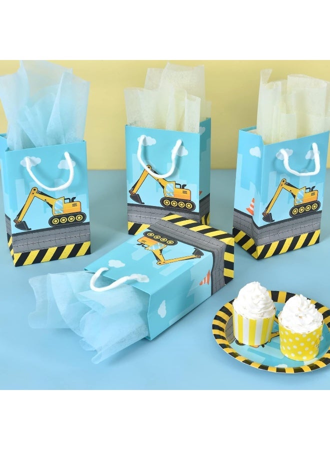 Wernnsai WERNNSAI 16PCS Construction Goodie Bags - Construction Birthday Party Favors Bags for Kids Boys Construction Party Supplies Dump Truck Tote Bags Candy Treat Gift Storage Bags Birthday Baby Shower  - Image 4