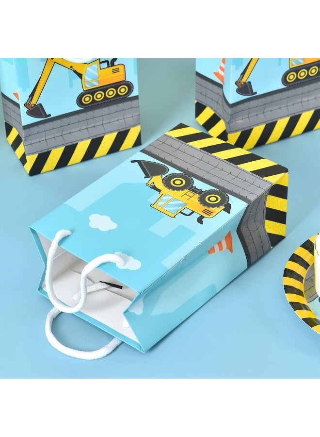 Wernnsai WERNNSAI 16PCS Construction Goodie Bags - Construction Birthday Party Favors Bags for Kids Boys Construction Party Supplies Dump Truck Tote Bags Candy Treat Gift Storage Bags Birthday Baby Shower  - Image 5