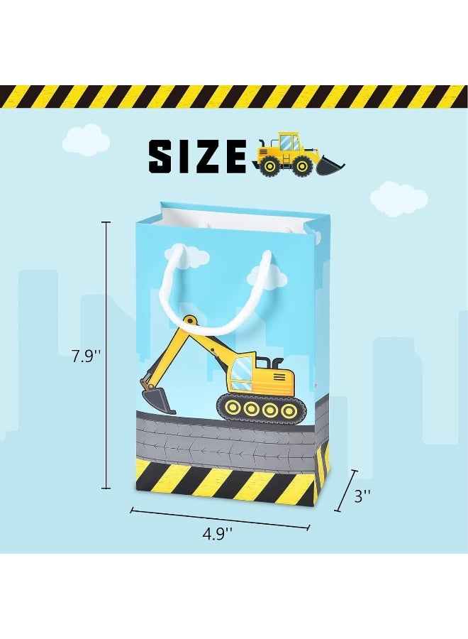 Wernnsai WERNNSAI 16PCS Construction Goodie Bags - Construction Birthday Party Favors Bags for Kids Boys Construction Party Supplies Dump Truck Tote Bags Candy Treat Gift Storage Bags Birthday Baby Shower  - Image 2