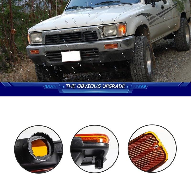 TurningMax Amber Turn Signal Lights for 95-00 Toyota Tacoma - Driver & Passenger Side - Image 2