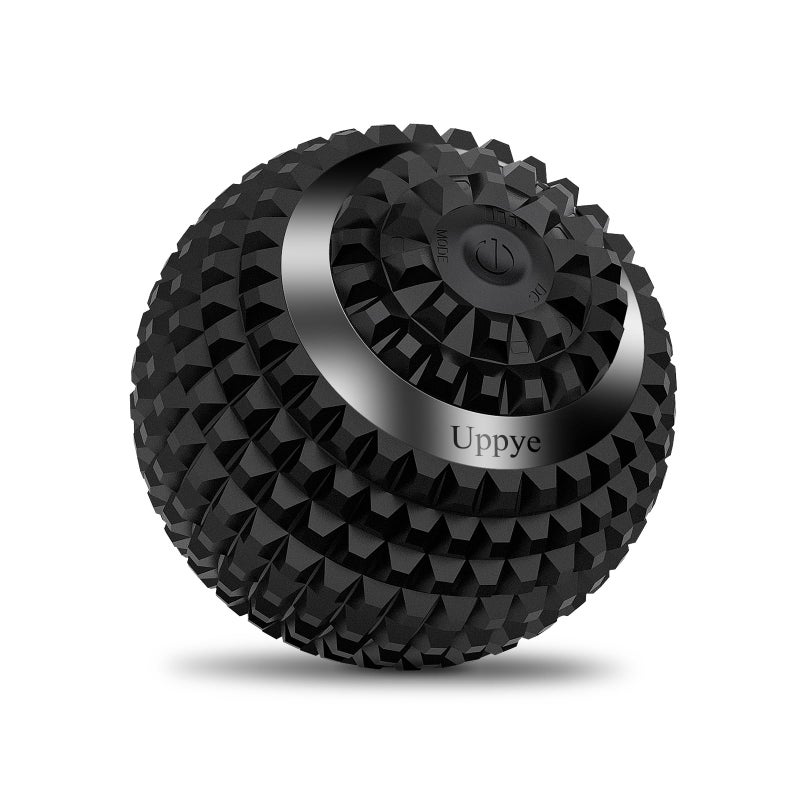 Uppye Uppye Vibrating Ball Massager 4Speed HighIntensity Fitness Lacrosse Ball Mobility Ball for Workout Recovery Deep Tissue Massager for Pain Relief and Trigger Point Treatment Black
