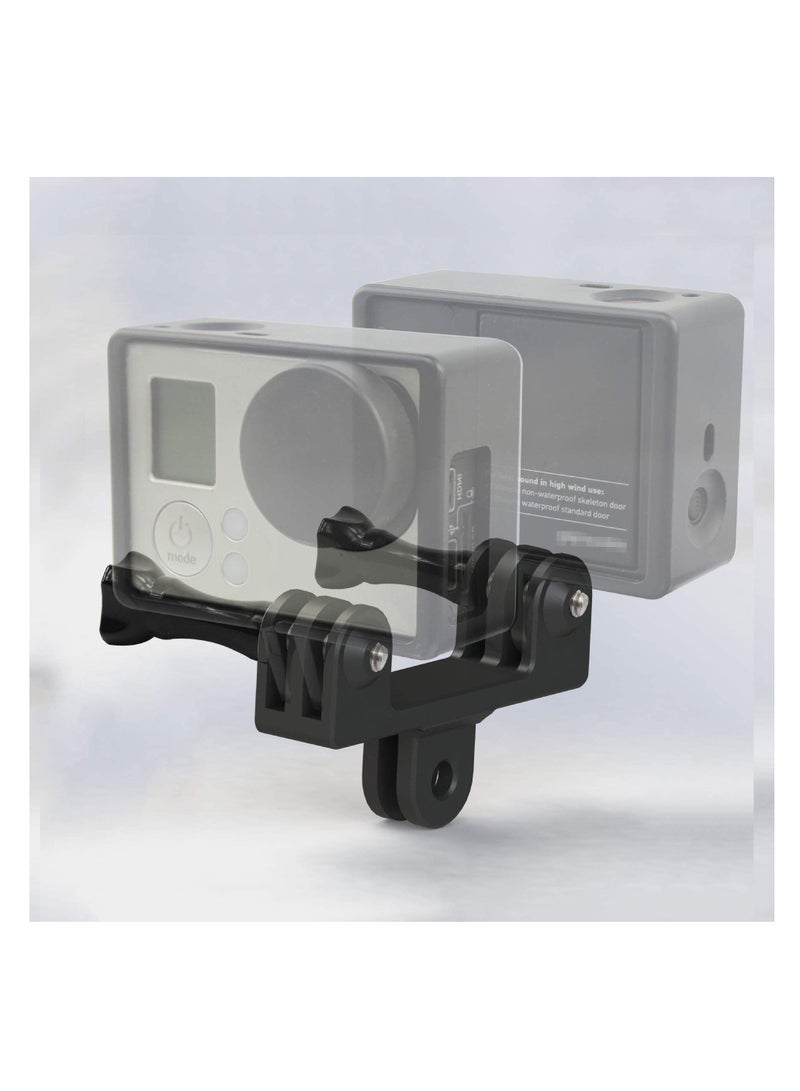 Y&D Motion Camera Dual Mount Adapter, Aluminum Twin Adapter for GoPro Hero 4 5 6 7 8 9 Black Silver Session, AKASO/ Campark/ YI & Other Action Cameras  - Image 2