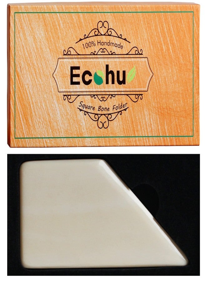 ECOHU أداة طي العظام المربعة من إيكوهو - مصنوعة من عظم طبيعي، وورق، وجلد، وحرف يدوية، وصناعة البطاقات، وفن الأوريغامي، وتجليد الكتب، وسجل القصاصات، مقاومة للخدش، وغير لاصقة - Image 1