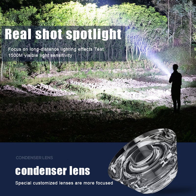 High-Power Mini Portable LED Flashlight for Outdoor Hiking, USB Rechargeable - Image 4