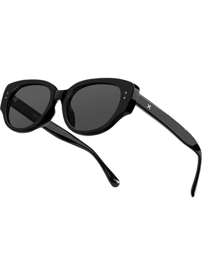 Loho Cat Eye Sunglasses For Women, New Narrow Frame Retro Polarized Sunglasses For Men, Slimming High-End Protective Eyewear - Image 2