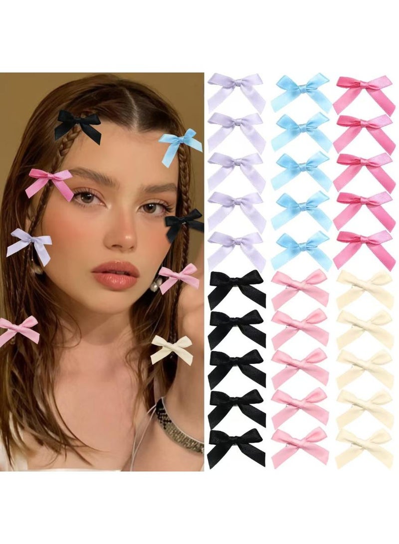 خاجول 30 قطعة من مشابك الشعر الملونة على شكل شريط للنساء، راقصة أميرة أنيقة وإكسسوارات شعر على طراز أميرة العقد الأول من القرن الحادي والعشرين، مناسبة للاستخدام اليومي، مناسبة لعيد الحب، متوفرة بألوان متنوعة - Image 3