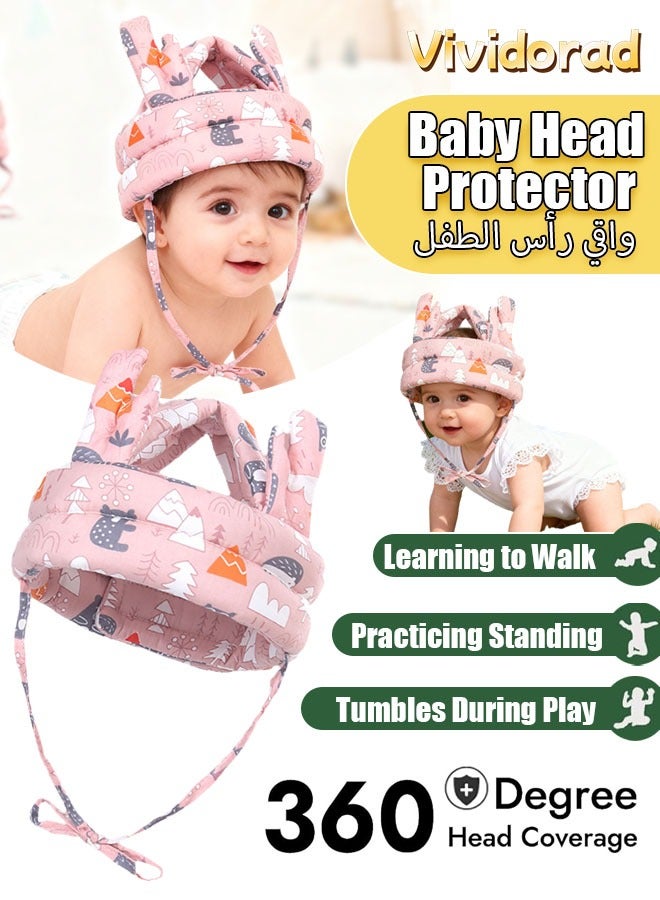 Vividorad Baby Head Protector - Baby Helmet for Crawling Walking Running - No Bumps and Soft Cushion - Adjustable Protective Cap Infant Baby Safety Headguard Suitable for Children Learning to Walk - Image 1