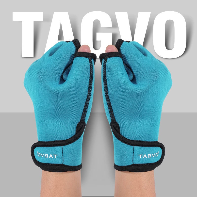 TAGVO Aquatic Gloves for Helping Upper Body Resistance, Webbed Swim Gloves Well Stitching, No Fading, Sizes for Men Women Adult Children Aquatic Fitness Water Resistance Training - Image 2