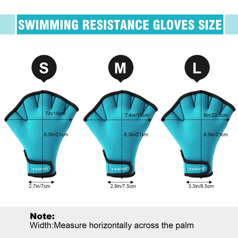 TAGVO Aquatic Gloves for Helping Upper Body Resistance, Webbed Swim Gloves Well Stitching, No Fading, Sizes for Men Women Adult Children Aquatic Fitness Water Resistance Training - Image 5