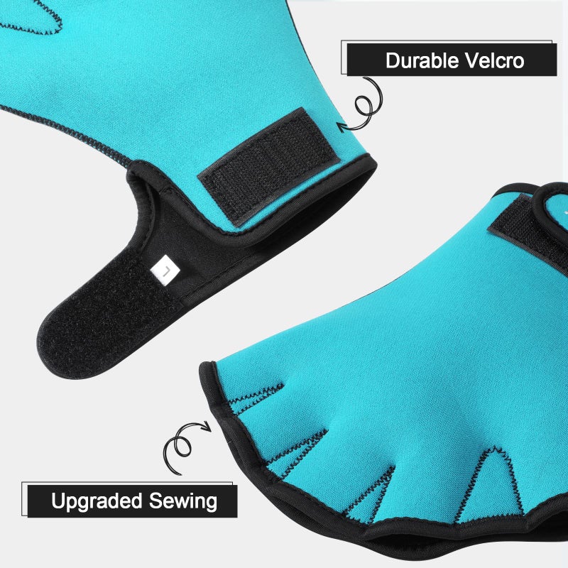 TAGVO Aquatic Gloves for Helping Upper Body Resistance, Webbed Swim Gloves Well Stitching, No Fading, Sizes for Men Women Adult Children Aquatic Fitness Water Resistance Training - Image 3