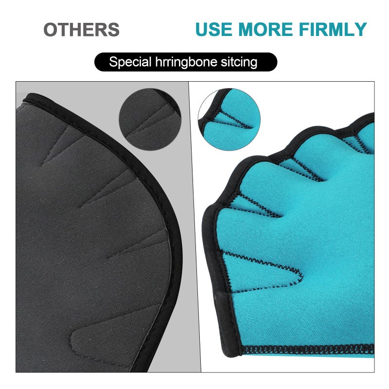TAGVO Aquatic Gloves for Helping Upper Body Resistance, Webbed Swim Gloves Well Stitching, No Fading, Sizes for Men Women Adult Children Aquatic Fitness Water Resistance Training - Image 4
