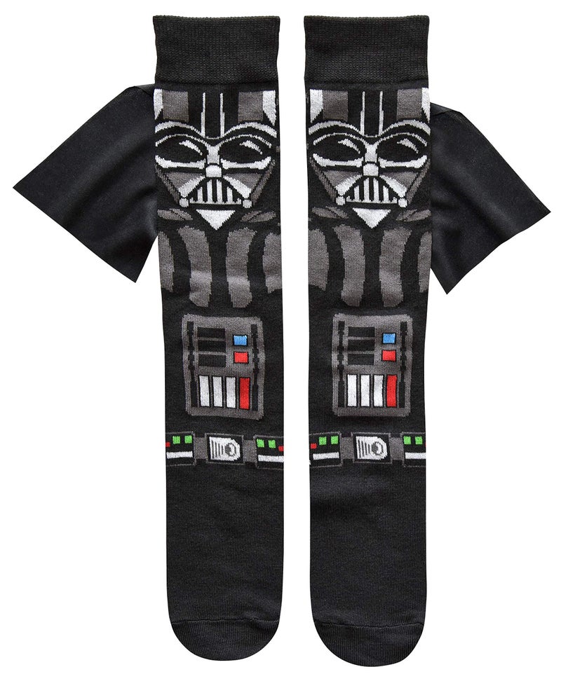 STAR WARS Darth Vader Caped Men's Crew Socks Shoe Size 6-12 - Image 1