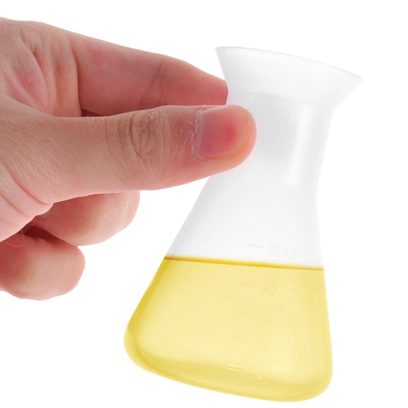 4pcs Erlenmeyer Flask Set 50ml 100ml 250ml 500ml Pp Scale for Chemistry Lab Experiments - Image 5