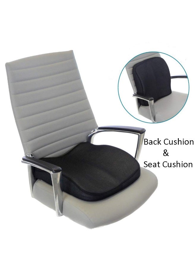 تانجبلب 2 في 1مسند الظهر اوتعديلها كوسادة مقعد مريحة عالية الجودة من إسفنج الذاكرة لدعم أسفل الظهر للقراءة في السيارة والراحة في السرير توفر الراحة - Image 4