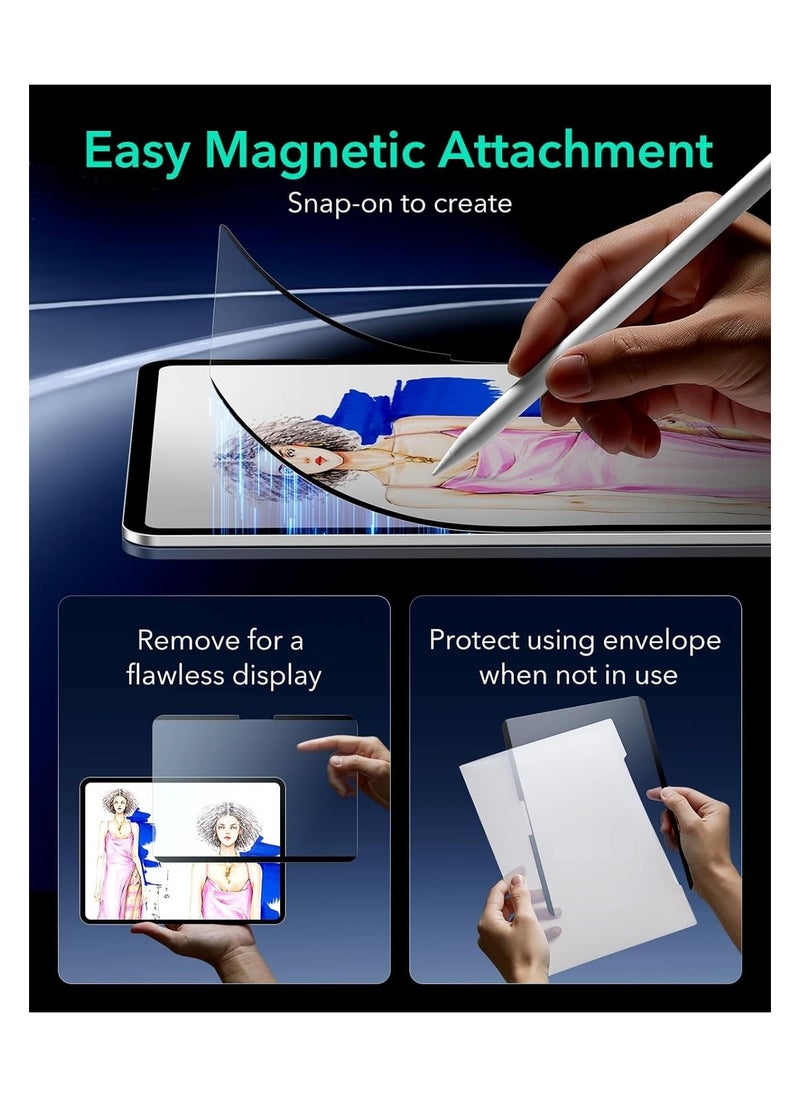 GUDOO For iPad Air 13 Inch 2024 M2 Paper-Feel Magnetic Screen Protector Write and Draw Like on Paper Detachable and Reusable Compatible with Tempered Film Matte Finish  - Image 2